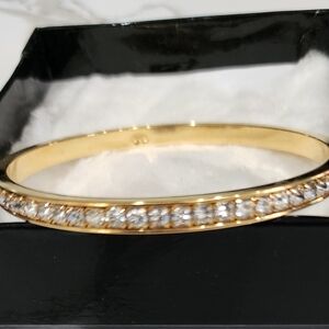 Gold Crystal Accent Women’s Bangle Bracelet